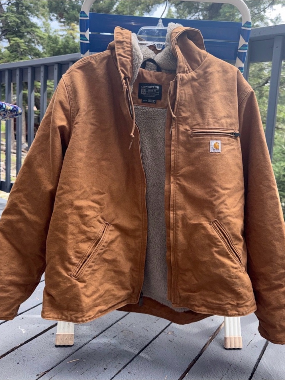 Carhartt women’s jacket-sherpa lined-hooded-Sierra-size XL (16/18)